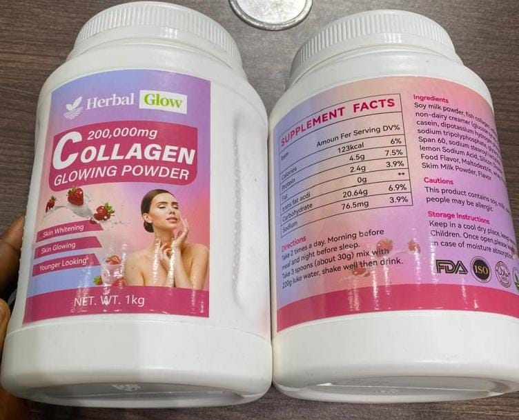 Herbal remedy Collagen glowing powder