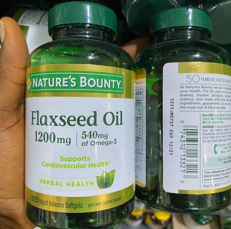 Nature's Bounty flaxseed softgel
