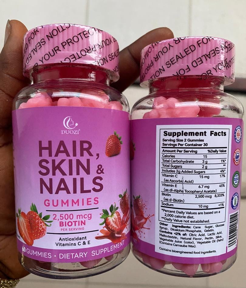 Duozi Hair skin and nails gummies