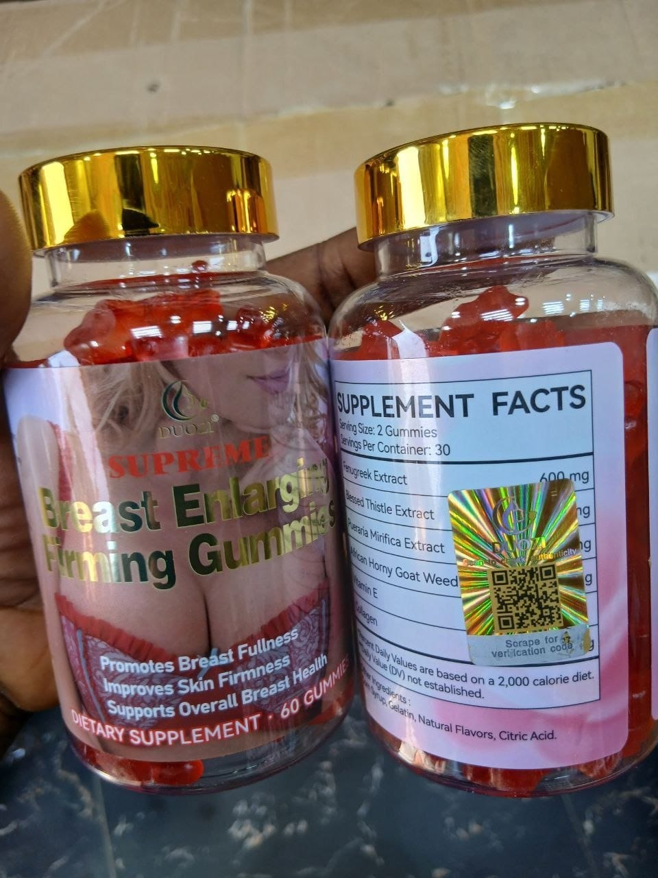 Duozi breast firming gummies