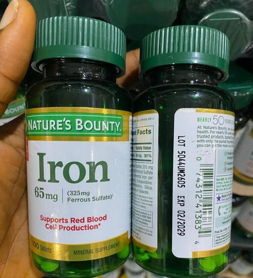 Nature's Bounty Iron tablets (100tabs)