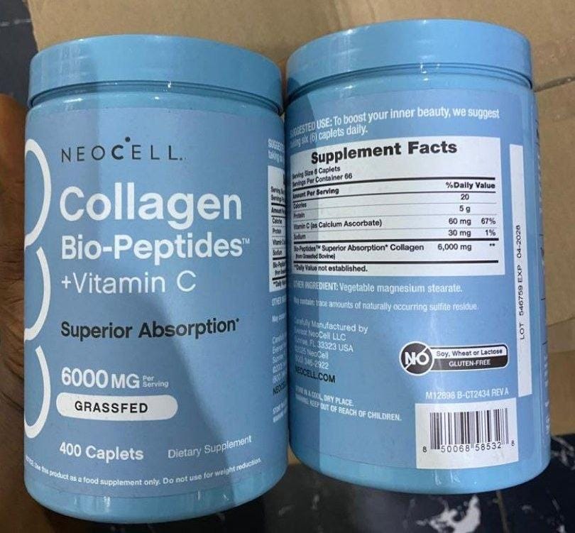 Neocell Collagen Bio-Peptides +VITAMIN c tablets (400 tabs)