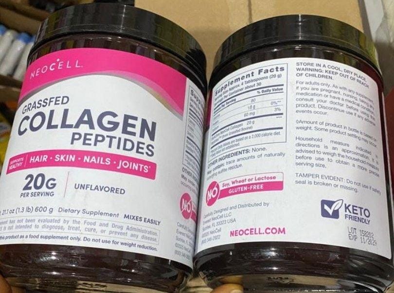 Neocell Grassed Collagen Peptides Unflavoured Powder